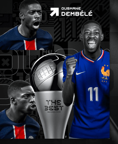 Ousmane Dembele shpallet futbollisti i vitit nga FIFA